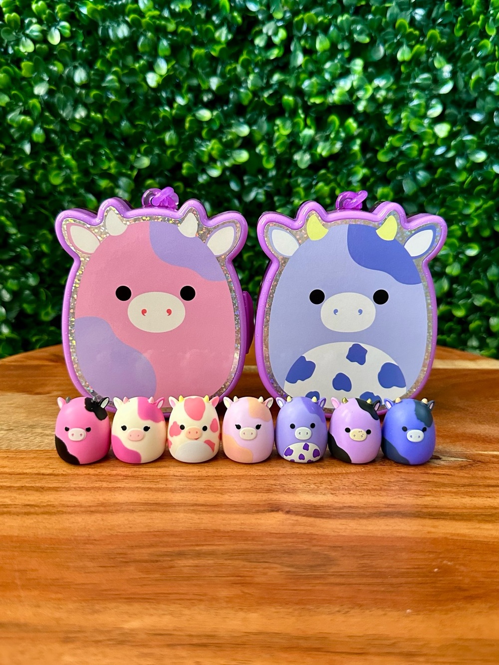 Squish-a-longs by Squishmallows Pink & Purple Cow Bundle